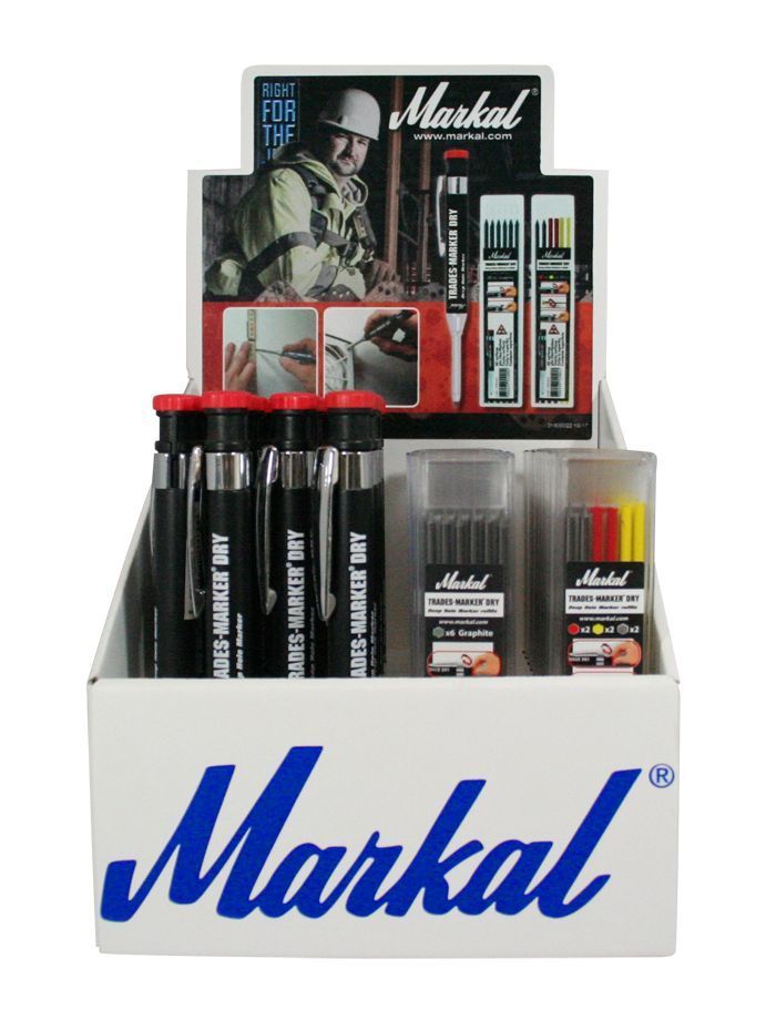 Набор карандашей и грифелей Markal Trades-Marker Dry в упаковке для витрины