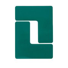 Обозначение угла, форма L ToughStripe Max, материал В-543, зеленое, размер 127 мм х 127 мм, 20 шт в упак.