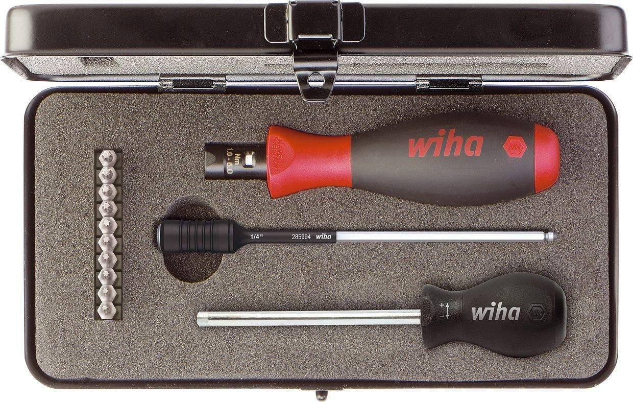 Набор Wiha с динамометрической отверткой TorqueVario-S (13 предметов, TORX и TORX PLUS)