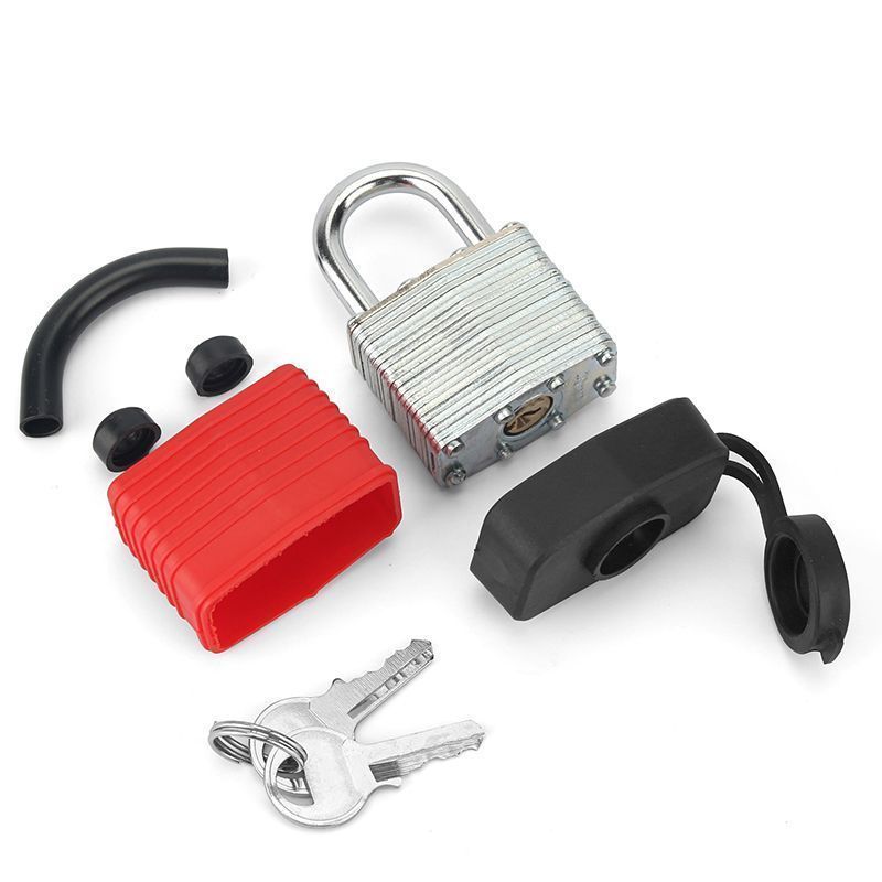 Замок Точка Безопасности чугунный со стальной дужкой в ABS-кожухе