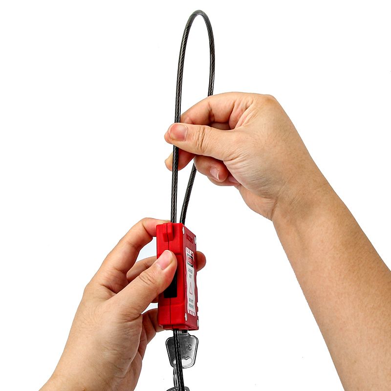 Замок-блокиратор тросовый Точка Безопасности с пиновым цилиндром