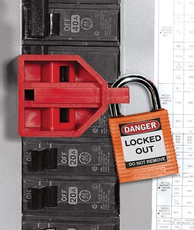 Блокиратор двуполюсных автоматов Brady