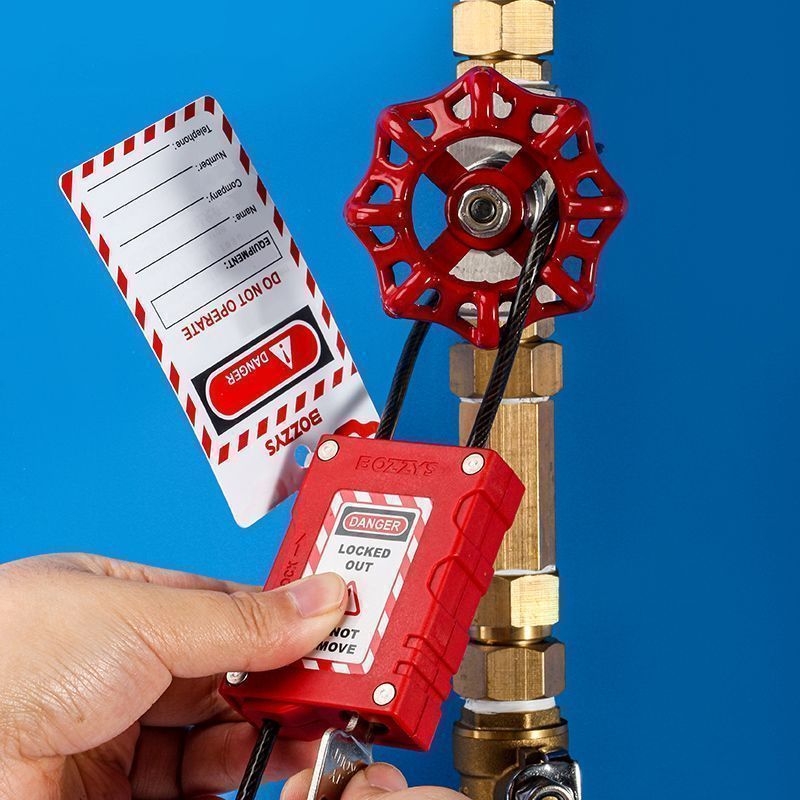 Замок-блокиратор тросовый Точка Безопасности с пиновым цилиндром