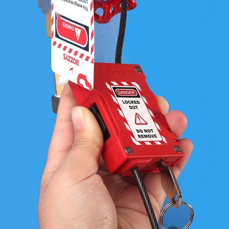 Замок-блокиратор тросовый Точка Безопасности с пиновым цилиндром