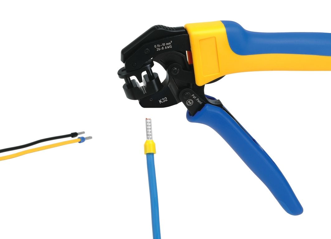 K32 TWIST-it Пресс-клещи c поворотным блоком матриц для втулочных наконечников 0,14-10 мм2 / профиль "трапеция" / храп. мех-м