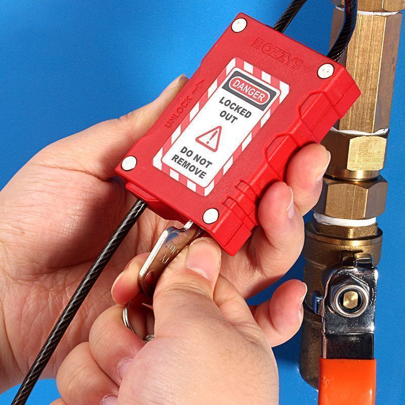 Замок-блокиратор тросовый Точка Безопасности с пиновым цилиндром