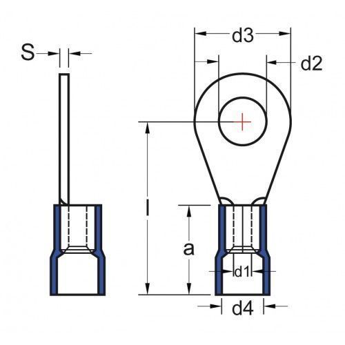Наконечник SAFAK по DIN46237 кольцевой изолированный