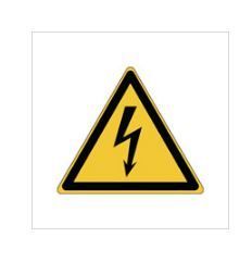 PIC W012-TRI 100 Знак безопасности «Высокое напряжение», цвет жёлтый, размер 100х87 мм, алюминий