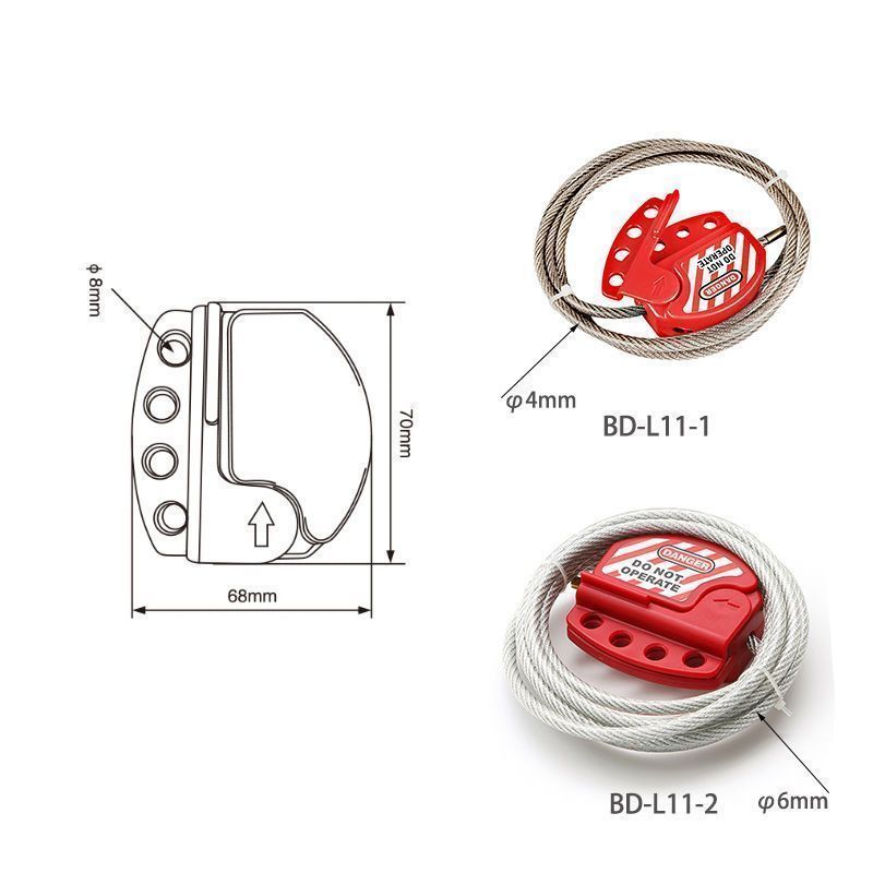 Блокиратор тросовый Точка Безопасности с поликарбонатным зажимом
