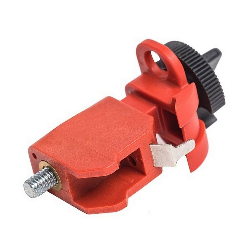 Блокиратор полюсных автоматов TBLO, нейлон и сталь, цвет – красный, 1 шт/упак