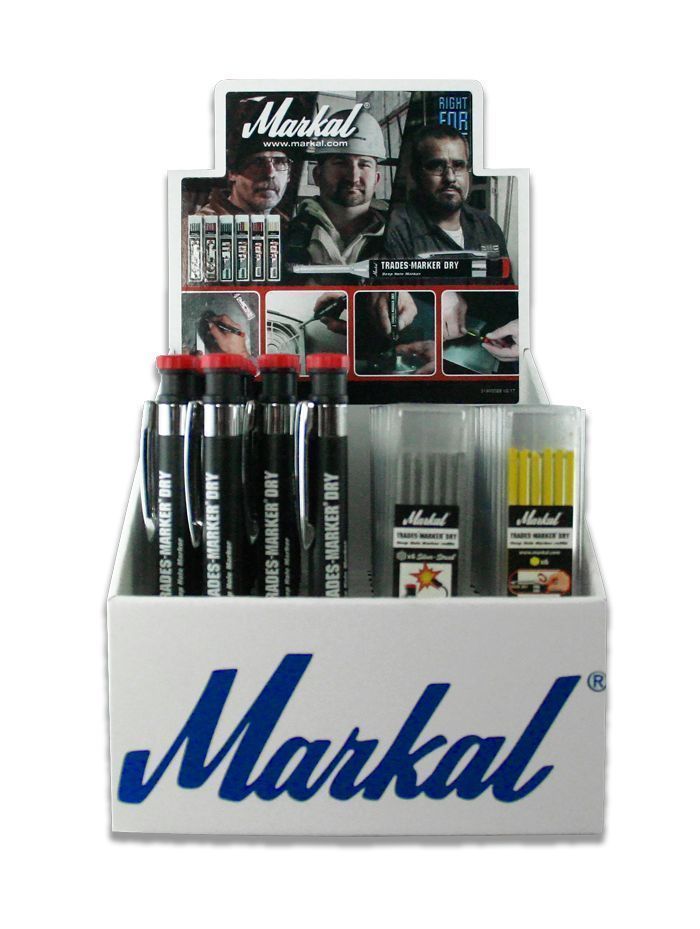 Набор карандашей и грифелей Markal Trades-Marker Dry в упаковке для витрины