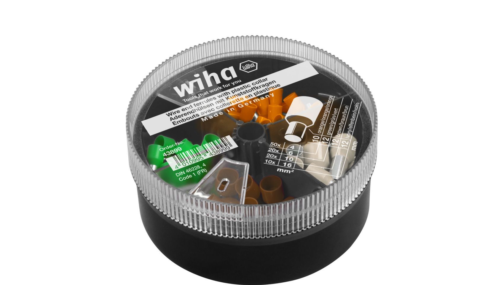 Набор кабельных наконечников Wiha C000A 4-16 мм²