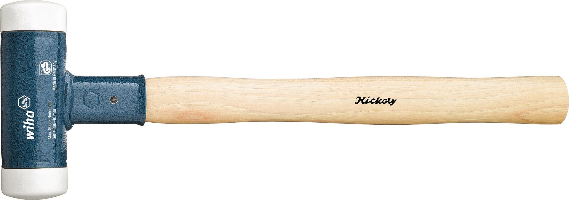 39008 Wiha Молоток с мягким бойком без отдачи, очень твердый с деревянной рукояткой, круглая ударная головка (серия 8001)