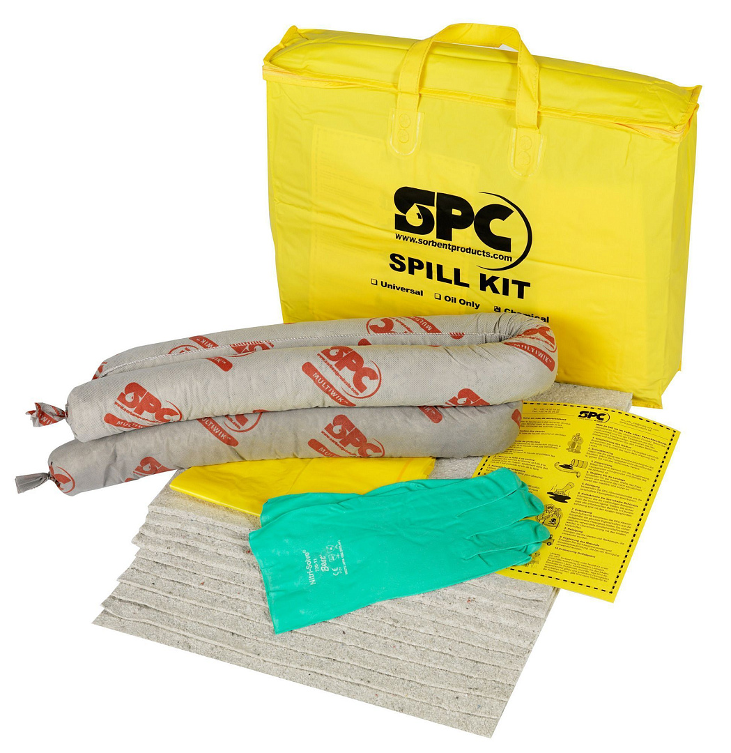 Комплект сорбентов для устранения пролива масла Brady SPC Spill Kit в сумке