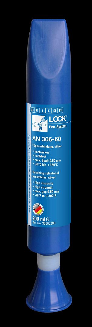 10020040 WEICONLOCK AN 306-60 Фиксатор цилиндрических узлов (200 мл) высокая сила фиксации, высокая вязкость,