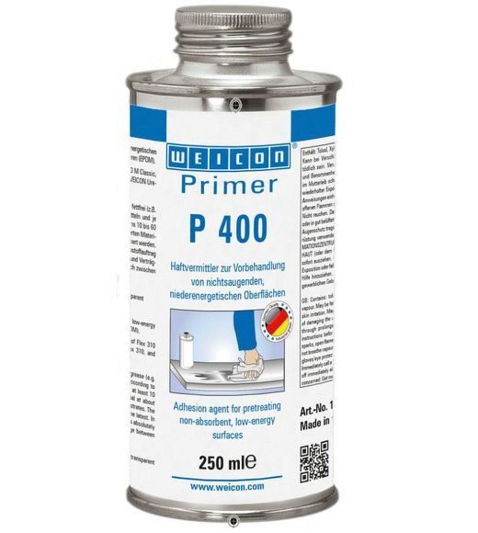 10023569 WEICON Праймер P 400 (250 мл) для полиолейфинов TPE, PE, PP