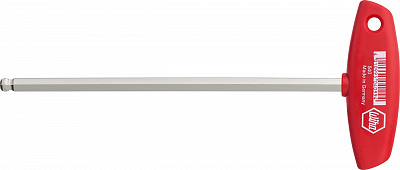 Штифтовый Т-ключ Wiha Шестигранник со сферической головкой и блестящим никелированным покрытием