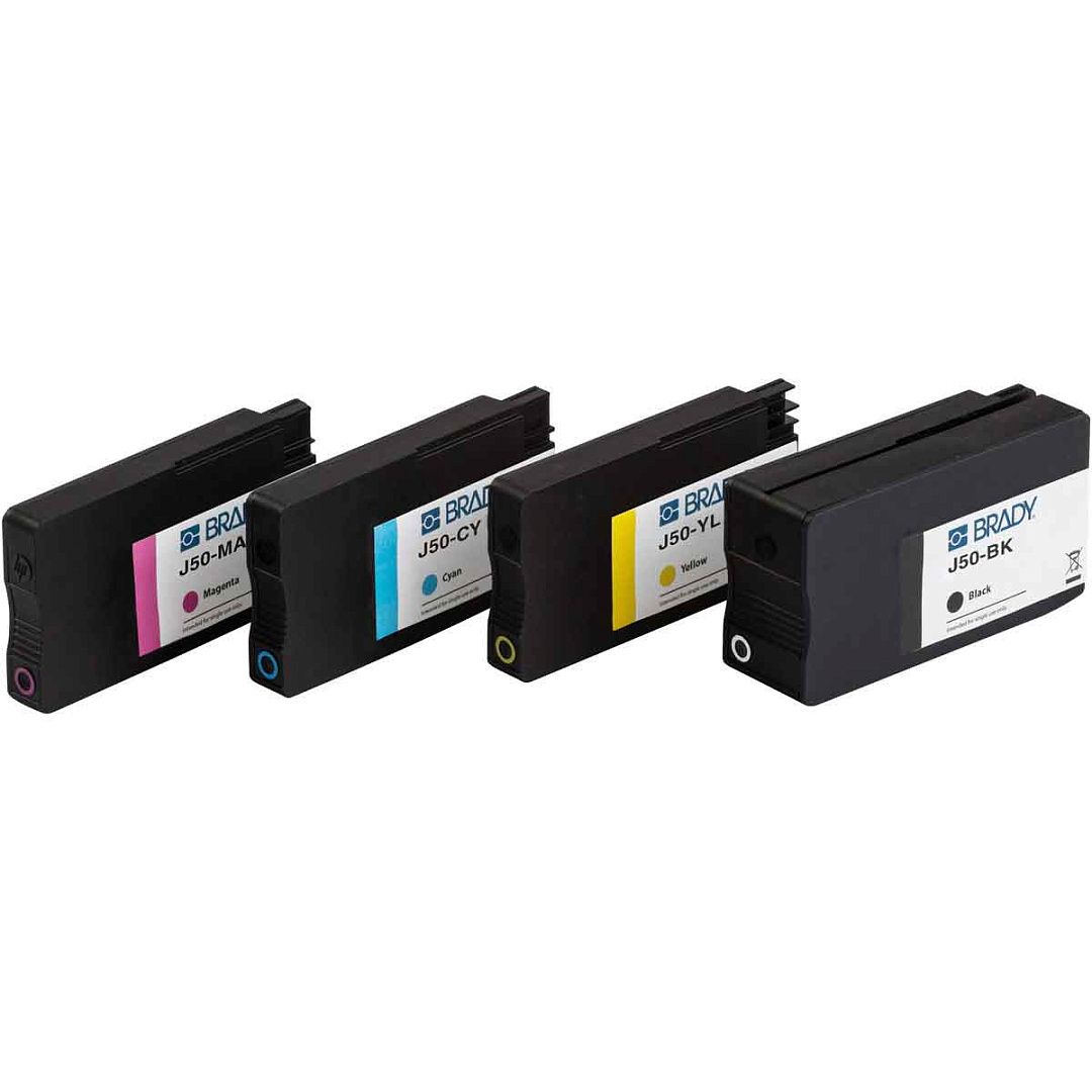 J50-CMYK, набор красящих картриджей, 4 цвета (CMYK голубой 60г, розовый 60 г, желтый 60 г, черный 128 г)