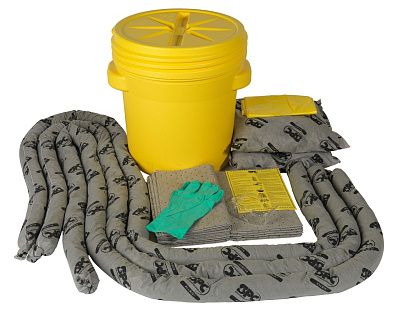 Комплект для устранения проливов Brady Lab Spill Kit в бочке (адсорбция 60 литров)