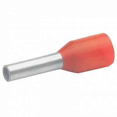 Втулочный изолир. наконечник 1,0мм2, длина втулки 12мм (цвет по DIN46228ч.4 - красный) (100шт/упак)
