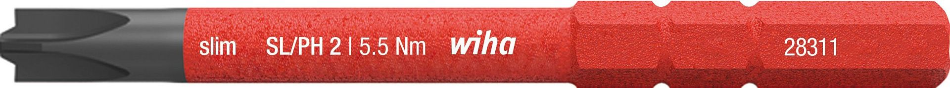 Бита Wiha slimBit electric плюс-минус Phillips