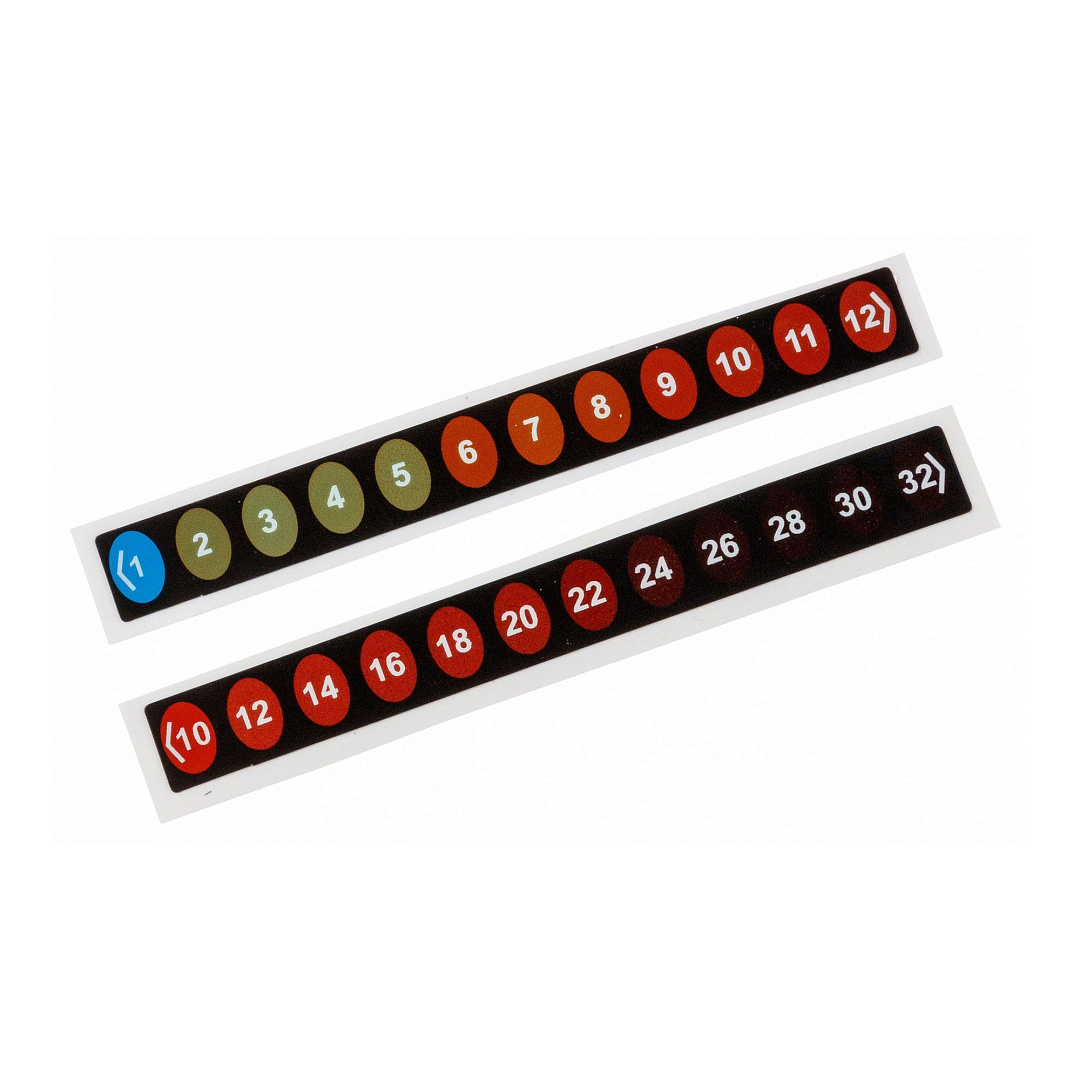 Этикетка-индикатор температур, 12-уровневая индикация, обратимая