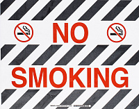Напольная самоклеющаяся табличка с надписью "No Smoking"