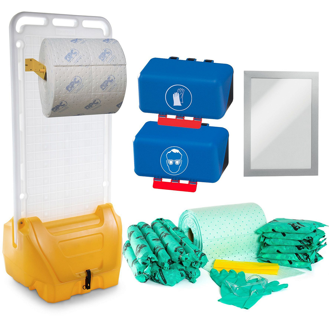 Мобильная станция Brady SitePoint с набором устранения проливов Chemical Maintenance Kit