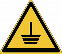 Предупреждающий знак безопасности "Заземление"