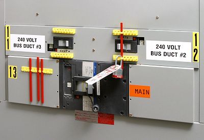 Держатели планок для блокиратора штангового, нейлон, 150х20 мм, цвет – желтый, 5 шт/упак