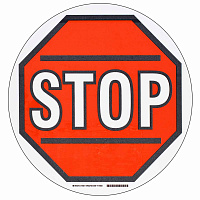 Напольная самоклеющаяся табличка с надписью "Stop"