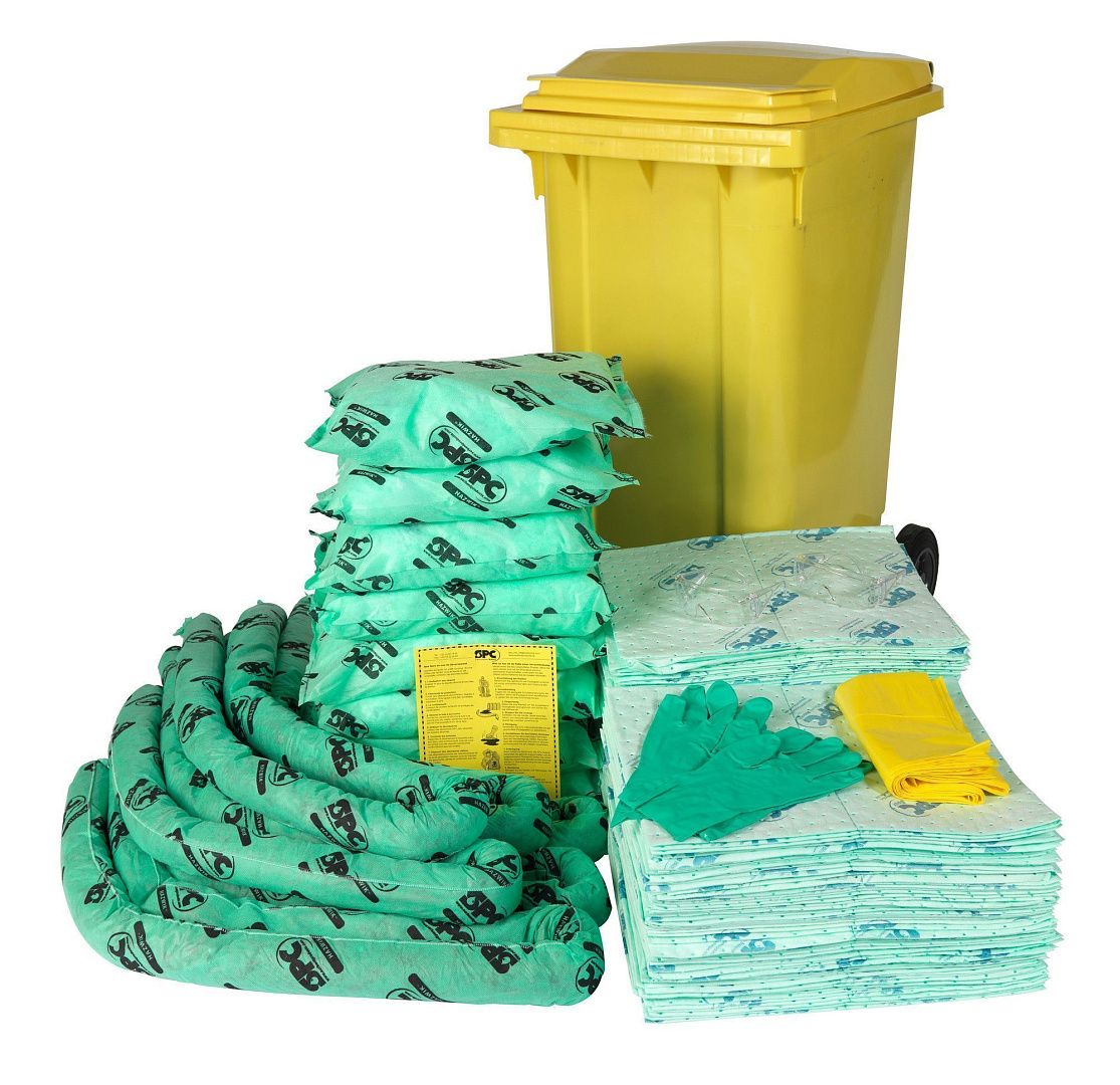 Мобильный комплект Brady Mobile Container Kit в контейнере для сбора проливов (адсорбция 240 литров)