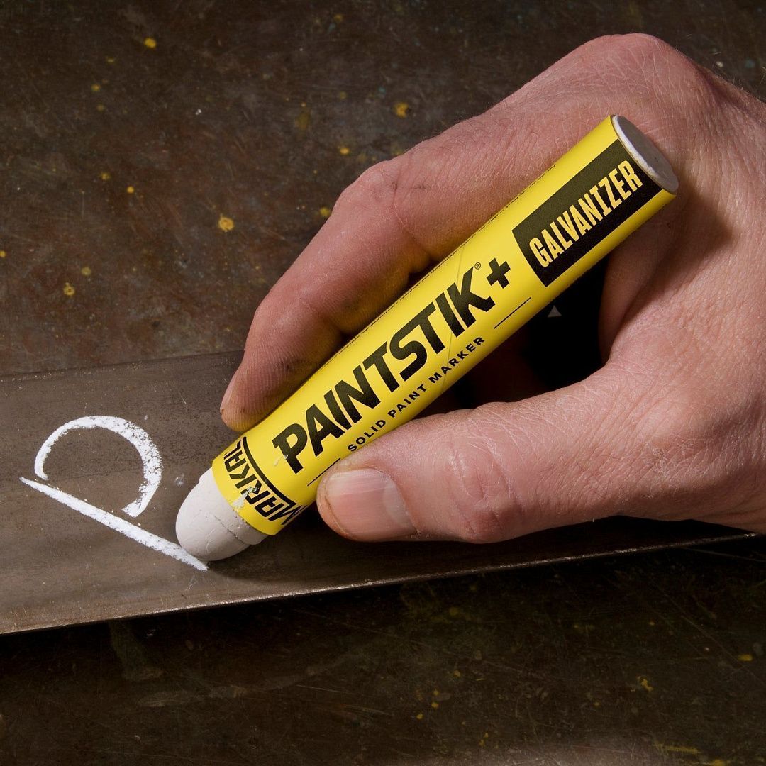 Маркер Markal Paintstik+ Galvanizer стирается при цинковании
