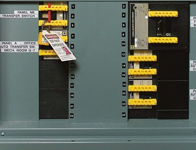 Держатели планок для блокиратора штангового, нейлон, 150х20 мм, цвет – желтый, 5 шт/упак