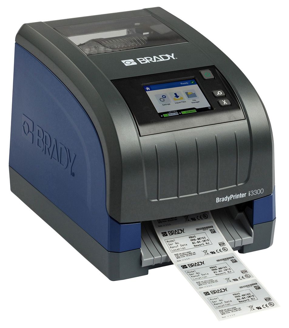 Принтер BRADY i3300-C-EU-W-PWID с ПО BWS PWID Suite. Без клавиатуры. В компл.: шнур питания, USB-кабель, компакт-диск с руководством, набор для чистки и печатное краткое руководство по эксплуатации.