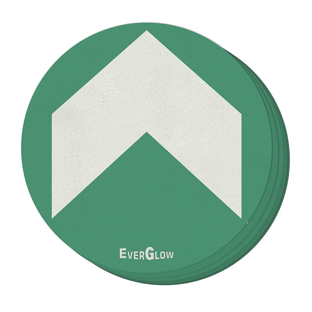 Фотолюменисцентные стрелки EverGlow, круглая наклейка