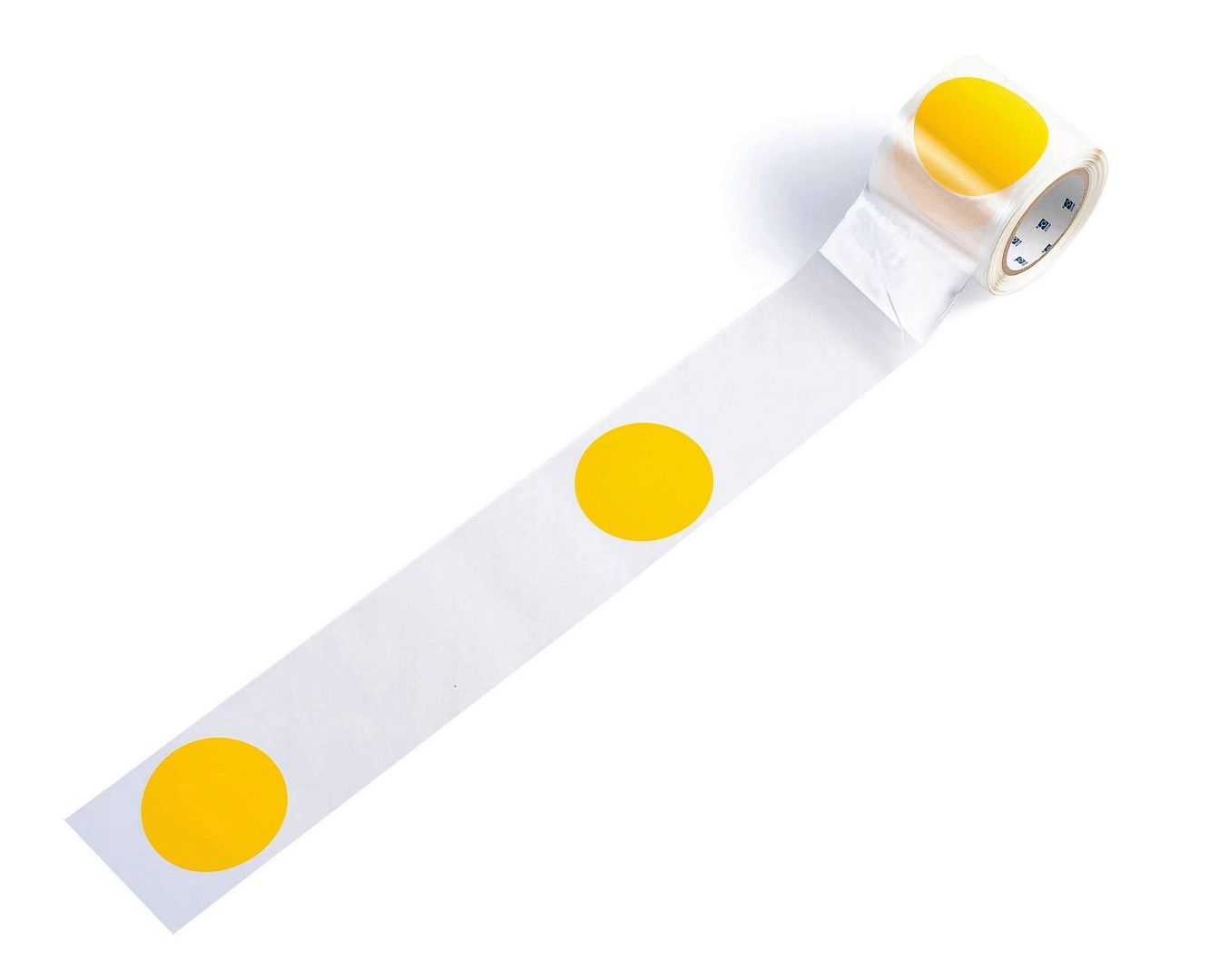 Метки Brady ToughStripe на прозрачной ленте, фиксированный шаг - форма круга, полиэстер B-514