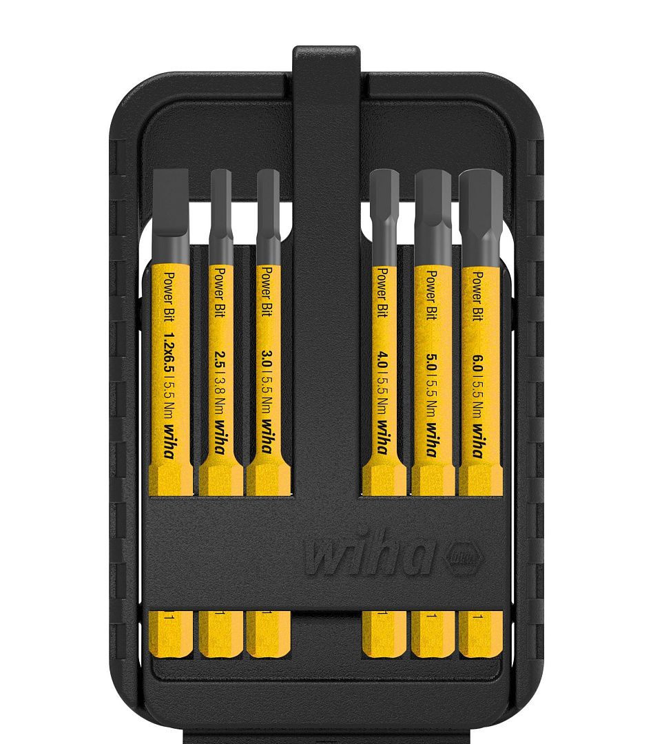 Набор бит Wiha Power slimBit electric в коробке 6 предметов (шлиц, шестигранник)