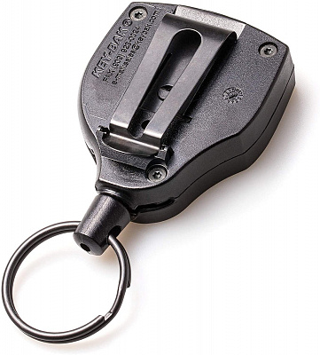 Держатель ключей поясной, длина троса – 1.2 м, цвет – черный, 1 шт/упак