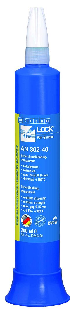 10019961 WEICONLOCK AN 302-40 Фиксатор резьбы (200 мл) средняя сила фиксации, средняя вязкость. Прозрачный.