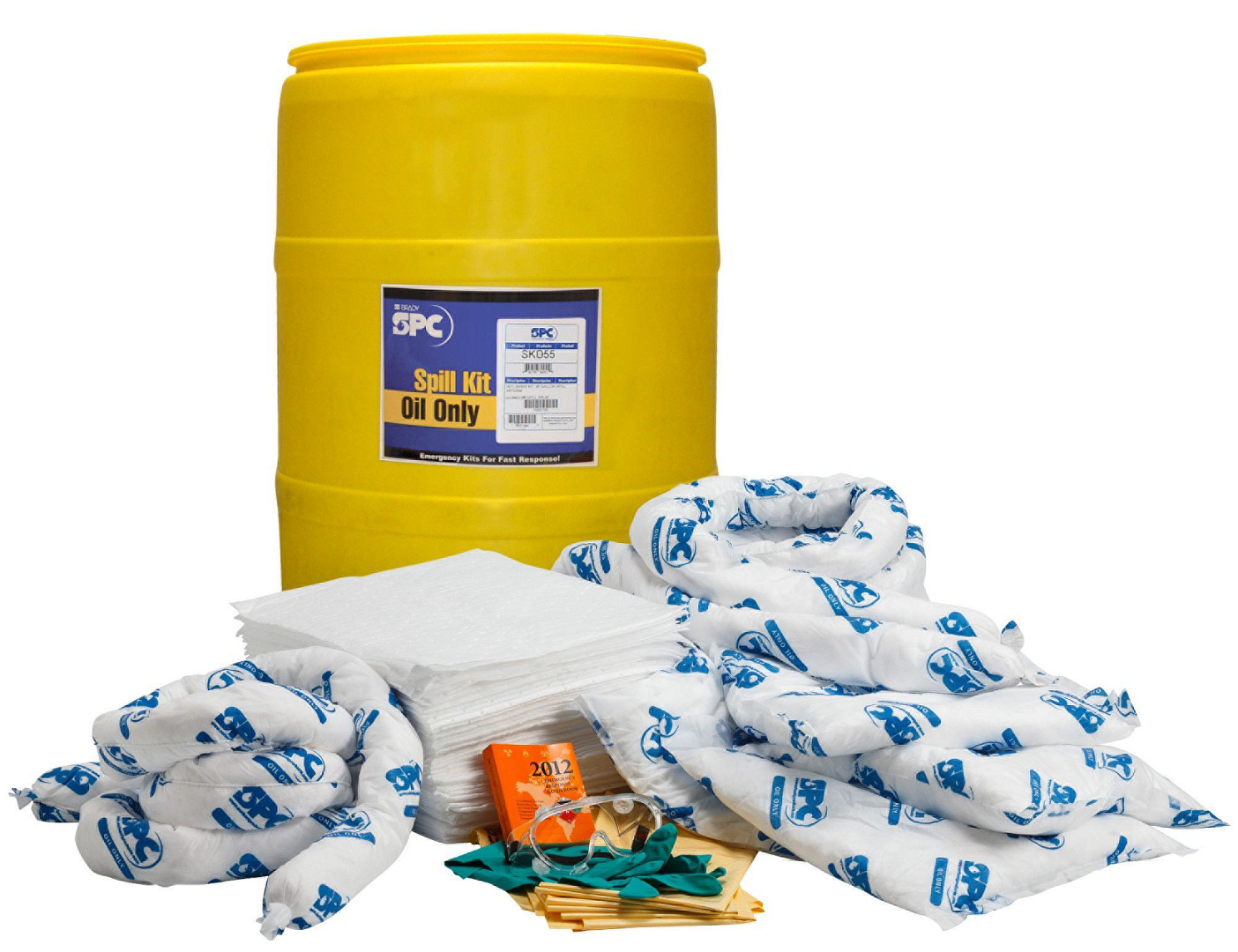 Комплект для устранения проливов Brady Drum Spill Kit в бочке (адсорбция 200 литров)