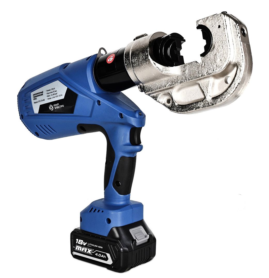 Пресс электрогидравлический ЮМП ЭЛЕКТРО GTA-120-400 аккумуляторный для обжима кабельных наконечников