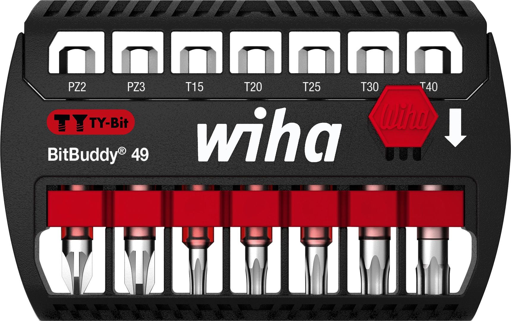 Набор бит Wiha BitBuddy TY 49 мм Pozidriv, TORX