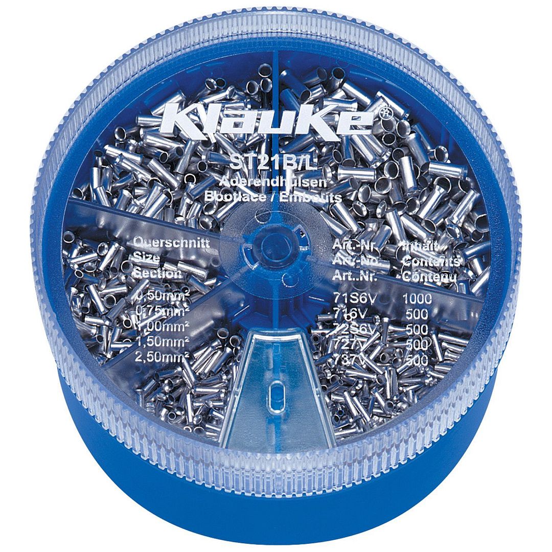 ST21B Набор втулочных наконечников, 0,5–2,5 мм2 по станд. DIN 46228, часть 1