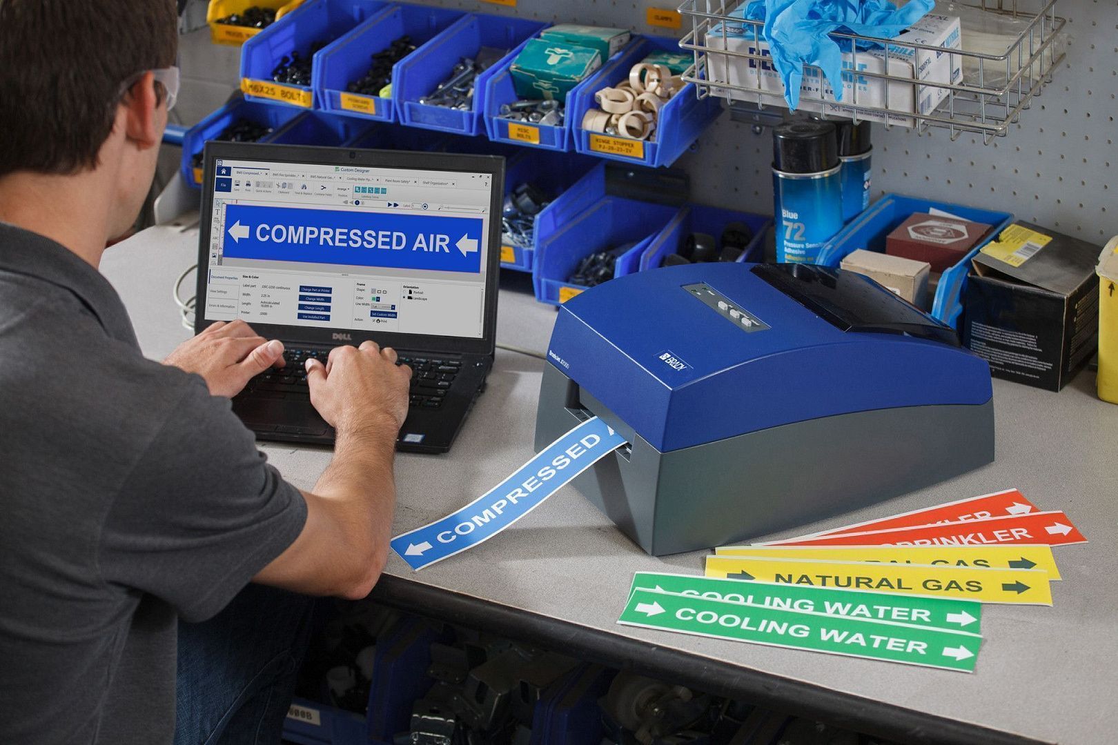 Промышленный цветной принтер этикеток BRADY J2000