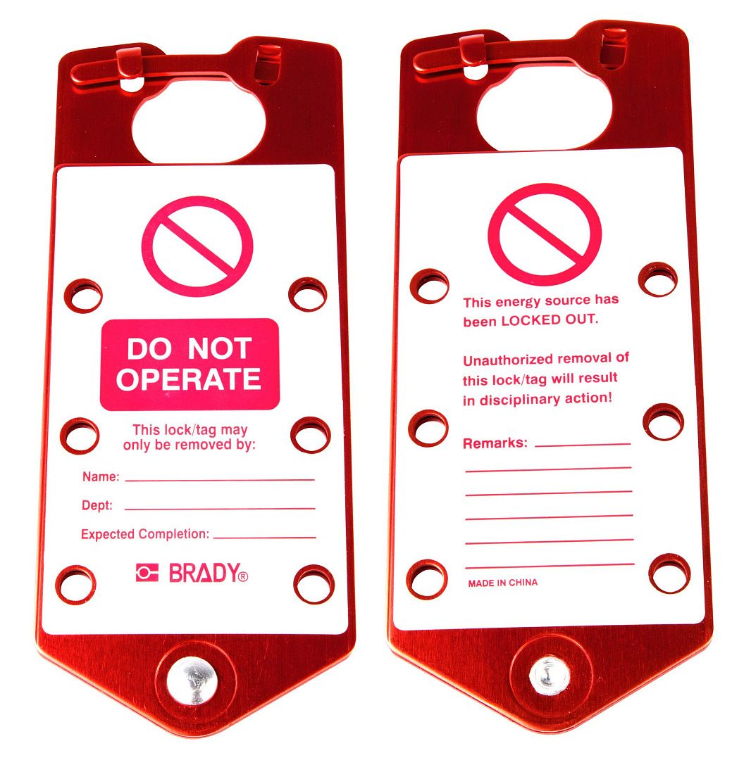 Замковые множители Brady алюминиевые с этикетками