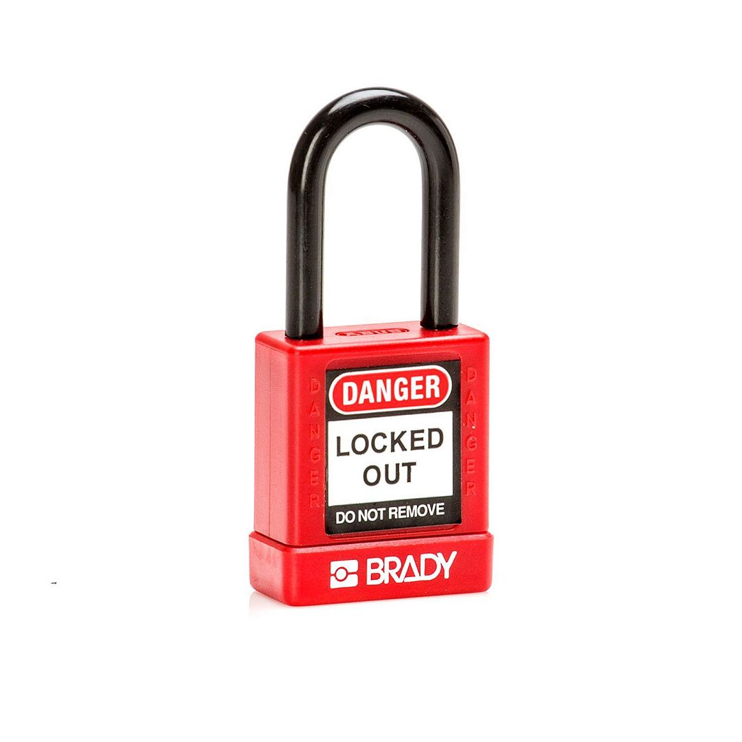 Замок Brady алюминиевый с полимерным покрытием и стальной дужкой