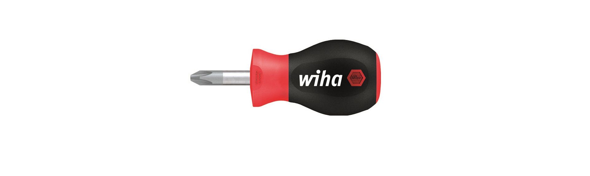 Отвертка Wiha SoftFinish Stubby Pozidriv PH с коротким круглым жалом