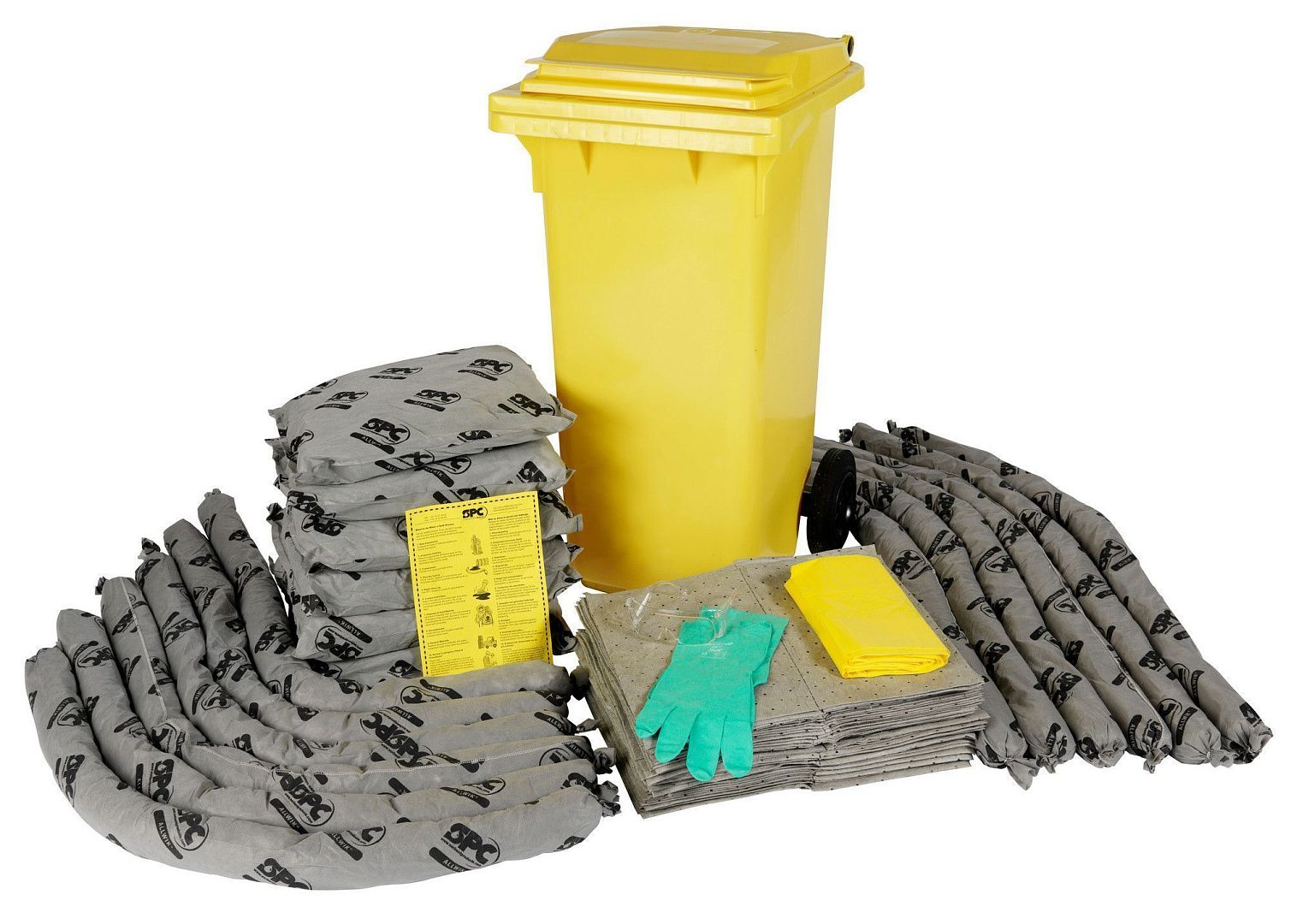 Мобильный комплект Brady Mobile Container Kit в контейнере для сбора проливов (адсорбция 120 литров)