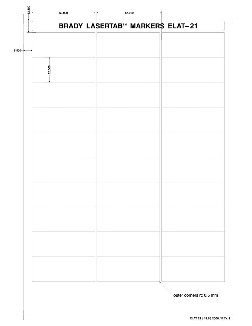 ELAT-21-747-YL этикетки, материал В-747А, желтый матовый полиэстер, размер 63х25 мм, 34 листа, 1020 шт/упак.